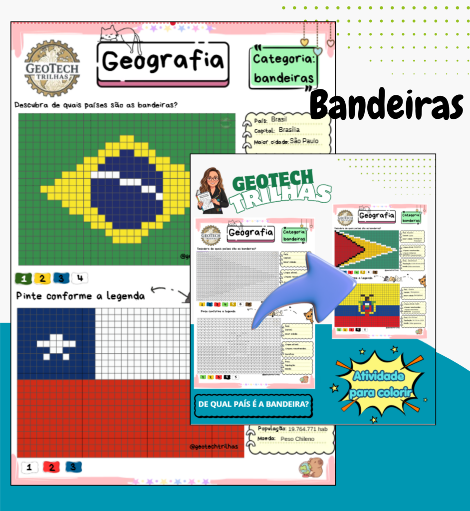 Bandeiras - Brasil + 3 países